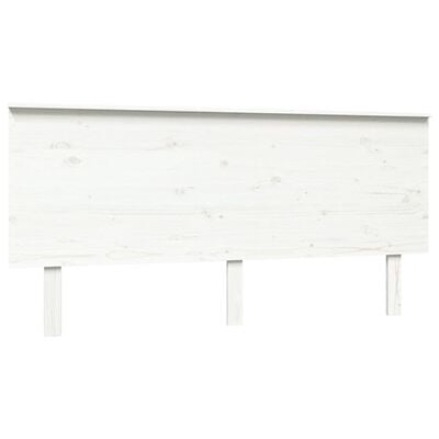 vidaXL Горна табла за легло, бяла, 164x6x82,5 см, бор масив