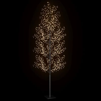 vidaXL Коледно дърво, 1200 LED топло бeли, разцъфнала череша, 400 см