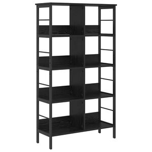 vidaXL Рафт за книги Черния дъб 82 x 32 x 144,5 см Инженерно дърво