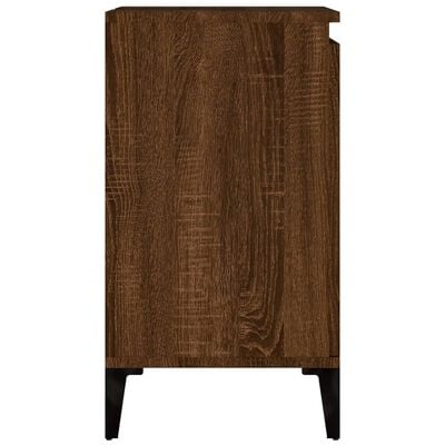 vidaXL Шкаф за мивка, кафяв дъб, 58x33x60 см, инженерно дърво