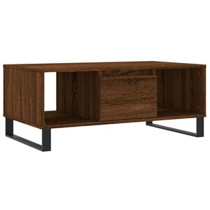 vidaXL Кафе маса, кафяв дъб, 90x50x36,5 см, инженерно дърво