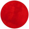 vidaXL Килим HUARTE с къс косъм, мек и миещ се, червен, &Oslash; 160 см