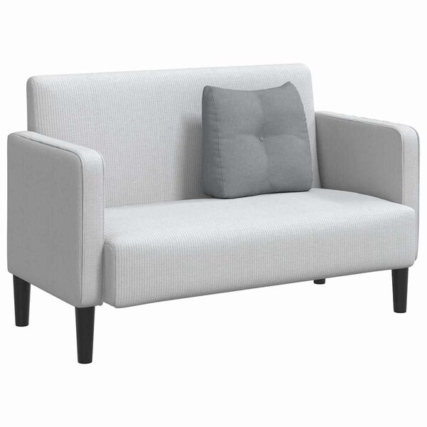 vidaXL Възглавница за гръб Светлосиво 45 x 24 x 50 см текстил