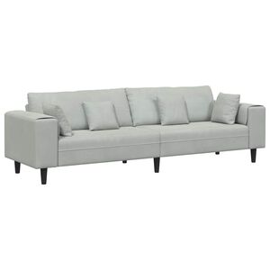 vidaXL Диван Светлосиво 250 x 77 x 76 см Кадифе