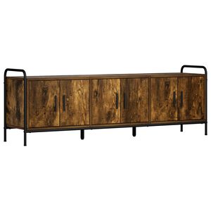 vidaXL ТВ шкаф 146 x 33 x 50 см Опушен дъб Инженерна дървесина