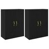 vidaXL Стенно шкафче 2 pcs Черния дъб 69,5 x 34 x 90 см
