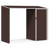 vidaXL Градински навес кафяв 245x98x159 см поцинкована стомана