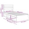 vidaXL Рамка за легло Дъб Артизан 100 x 200 cm Солидно борово дърво