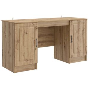 vidaXL Бюро Дъб артизан 142,5 x 50 x 75 см Инженерна дървесина