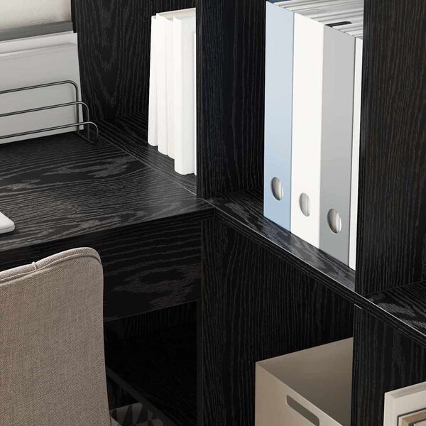 vidaXL Ъглово бюро Черния дъб 101,5 x 149,5 x 149,5 см Инженерно дърво