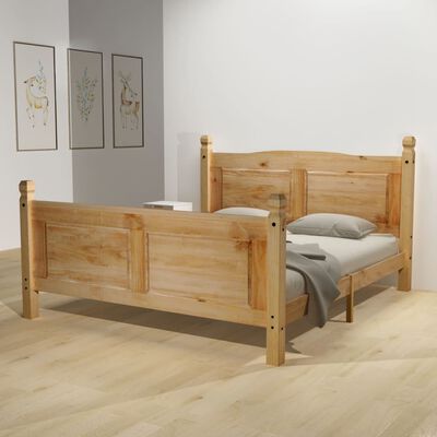vidaXL Рамка за легло, мексикански бор, стил Корона, 160x200 см