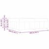 vidaXL Рамка за легло с матрак Крем 200 x 200 cm текстил