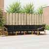 vidaXL Комплект дивани за открито 5 pcs Естествено и черно