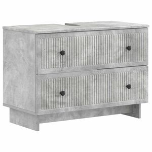 vidaXL Шкаф за мивка в баня EDE Бетонно сиво 82 x 41 x 59 см