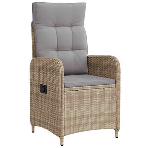 vidaXL Лежанка за градина Бежов и Светло Сив 57 x 63 x 94 см