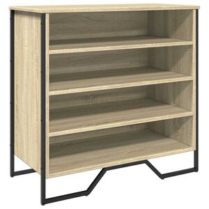 vidaXL Шкаф за обувки, дъб сонома, 80x38x78 см, инженерно дърво