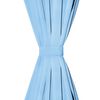 vidaXL Затъмняващи завеси с метални халки, 2 бр, 135x175 см, тюркоаз
