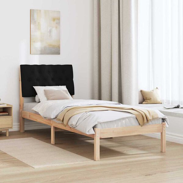 vidaXL Леглова рамка с тапицирана гръбна част Кафяво 80 x 200 cm