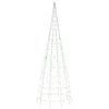 vidaXL Коледна светеща елха на флагщок 550 светодиода цветни 300 см