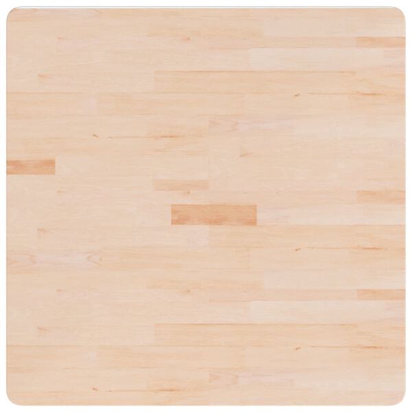 vidaXL Квадратен плот за маса, 80x80x2,5 см, необработен дъб масив