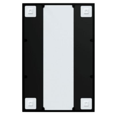 vidaXL Огледало за стена, черно, 60x40 см, метал
