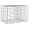 vidaXL Габионна кошница с покритие, 150x100x100 см, поцинковано желязо