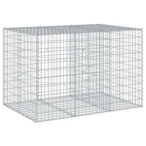 vidaXL Габионна кошница с покритие, 150x100x100 см, поцинковано желязо