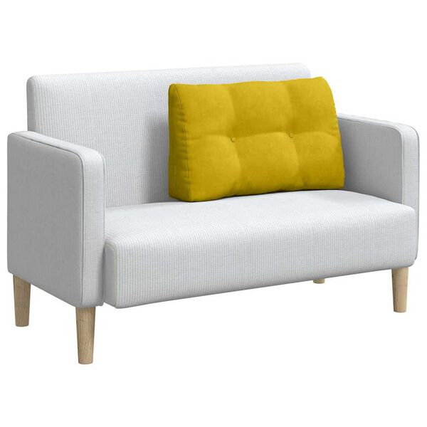 vidaXL Възглавница за гръб Жълто 80 x 24 x 50 см Кадифе