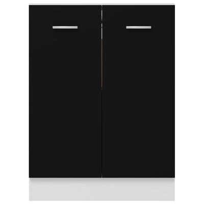 vidaXL Долен шкаф, черен, 60x46x81,5 см, ПДЧ