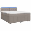 vidaXL Континентално легло с матрак Таупе 140 x 190 cm Текстил