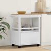 vidaXL Кухненска количка FLORO Бяло 72,5 x 45 x 80 см Солиден бор
