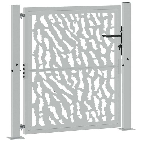 vidaXL Градинска порта 100x100 см, устойчива на атмосферни влияния стомана, дизайн с трасета