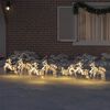 vidaXL LED елени с 40 LED светодиода 7 pcs Многоцветен PET