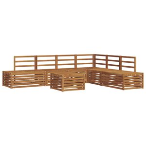 vidaXL Комплект дивани за открито 7 Брой Естествен