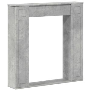 vidaXL Рамка за камина Бетонно сиво 100 x 20 x 100 cm