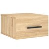 vidaXL Нощни шкафчета за стенен монтаж, 2 бр, сонома дъб, 35x35x20 см
