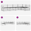 vidaXL Комплект дивани за открито 5 pcs Естествен