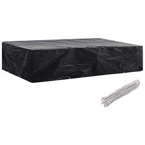 vidaXL Покривало за градински шезлонг 8 капси 218x77x55 см