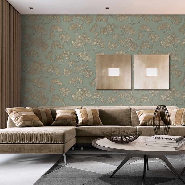 DUTCH WALLCOVERINGS Тапет борово дърво, зелен