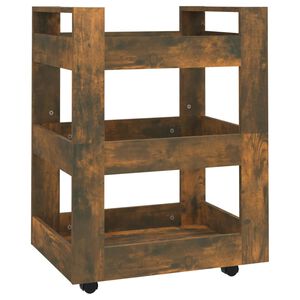 vidaXL Кухненска количка, опушен дъб, 60x45x80 см, инженерно дърво