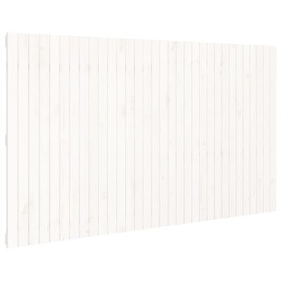 vidaXL Стенна табла за спалня, бяла, 204x3x110 см, борово дърво масив