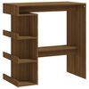 vidaXL Бар маса с етажерка кафяв дъб 100x50x101,5 см инженерно дърво