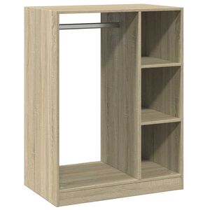 vidaXL Гардероб, дъб сонома, 77x48x102 см, инженерно дърво
