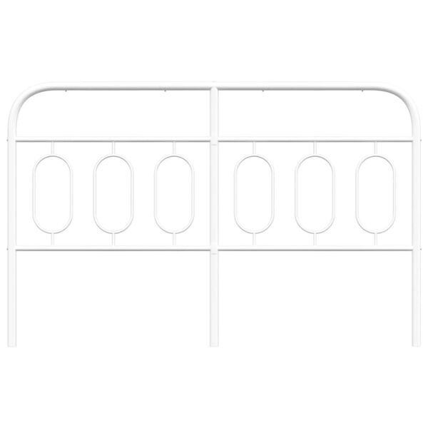 vidaXL Метална табла за глава, бяла, 140 см