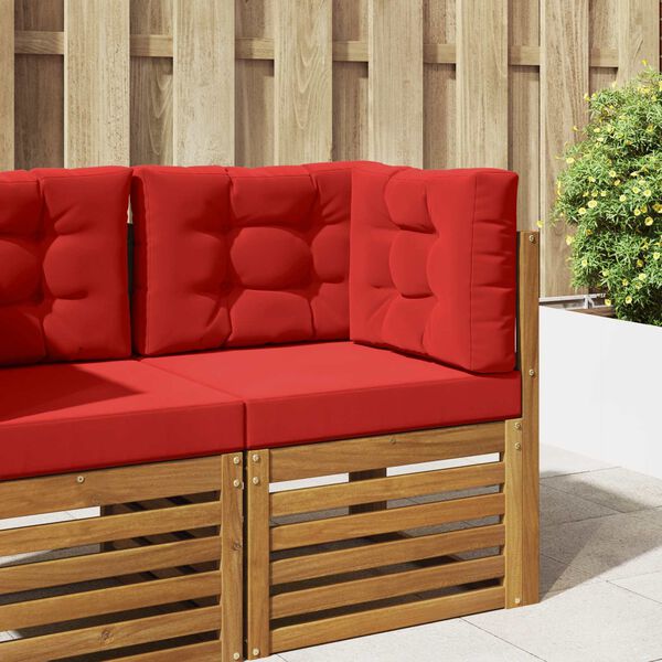 vidaXL Възглавница за диван на открито 3 pcs Червено Полиестер