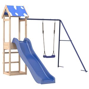 vidaXL Комбинирано детско съоръжение за игра на открито, бор масив