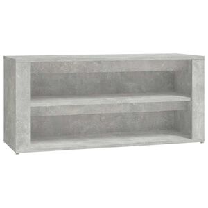vidaXL Етажерка за обувки, бетонно сива, 100x35x45 см, инженерно дърво