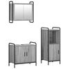 vidaXL Комплект шкафове за баня 3 бр. Сив Сонома 40 x 36 x 99,5 см