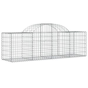 vidaXL Дъговидна габионна кошница 200x50x60/80 см поцинковано желязо