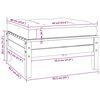 vidaXL 2-местен градински диван с кремави възглавници, бор масив